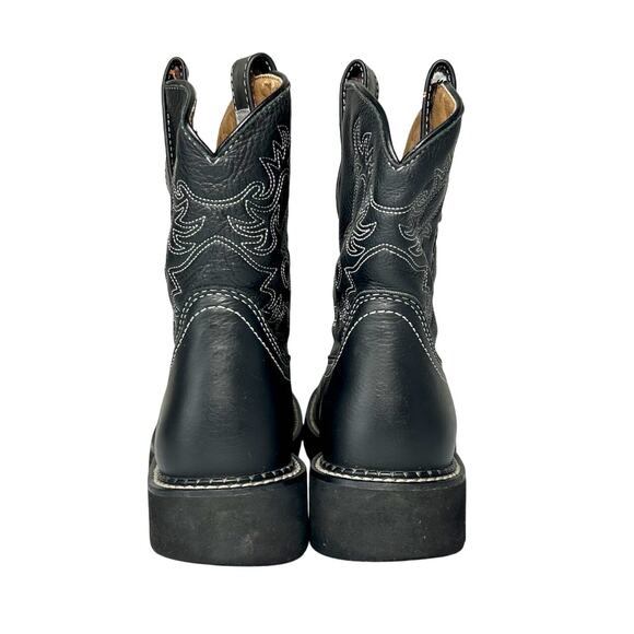 ARIAT Fatbaby Women’s Black Leather Round Toe Cowboy Cowgirl Western Boots 6.5 B - Picture 6 of 10